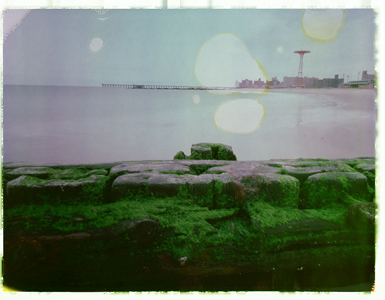 Coney Island Dreams Zero Image 4x5 pinhole camera ~ 75mm setting f/216 ~ 2 1/2 minute exposure on Fuji FP100C instant film